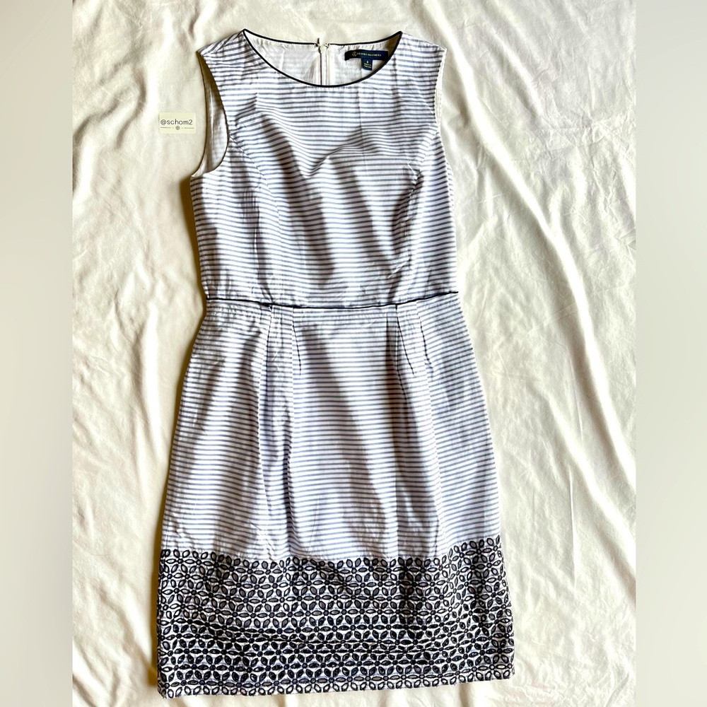 Brooks brothers sz 4 midi dress striped floral nautical dress